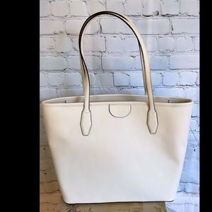 KATE SPADE ♠️  genuine leather LORI textured Tote in White